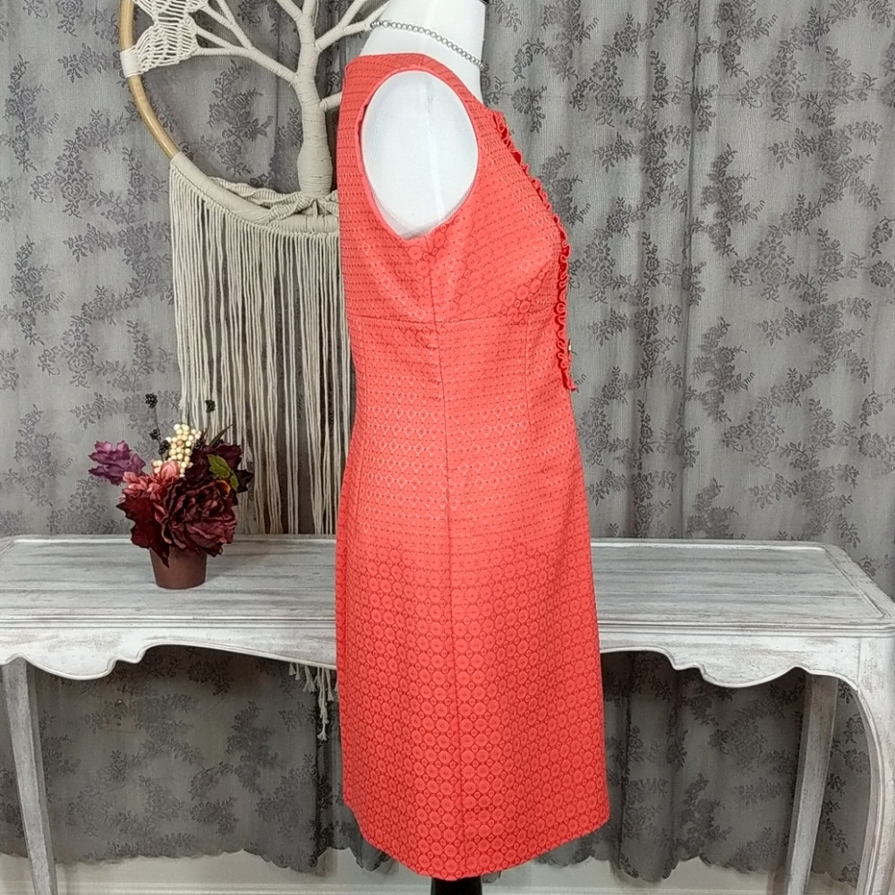 London Times coral brocade dress - Picture 6 of 10